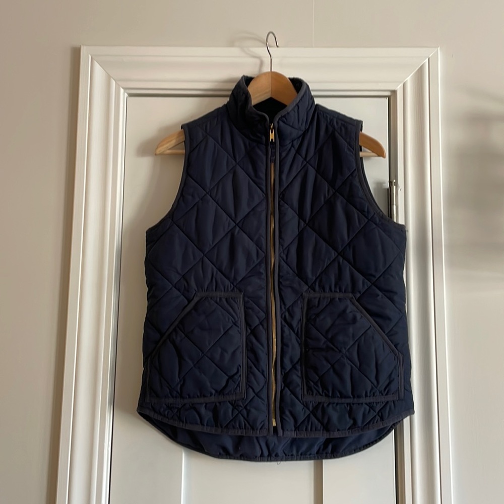 J Crew Navy Blue Puffer Vest